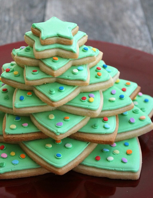 елочка из печенья